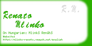 renato mlinko business card